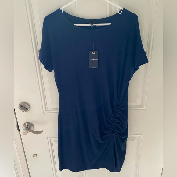 Lucky Brand Dresses & Skirts - Lucky Brand Navy Ruched Mini Dress